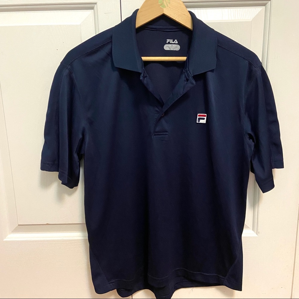 FILA Men’s S Navy Collared Short Sleeve Shirt